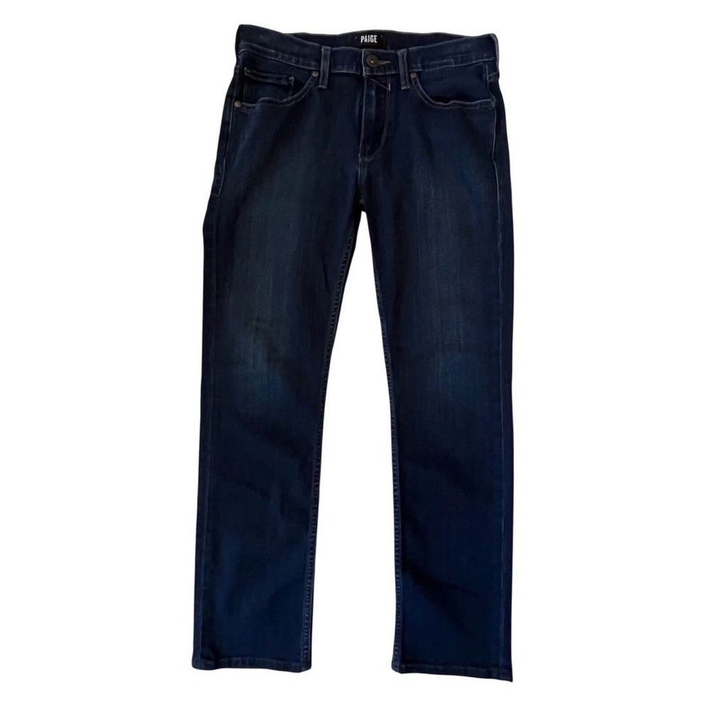 PAIGE Federal Slim Straight Leg Jeans Dark Wash Indigo Blue Mens Size 30